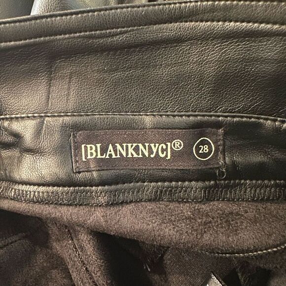 BLANKNYC Vegan Leather Pant in Suspicious Mind,‎ Black size 28 NEW - Picture 5 of 8